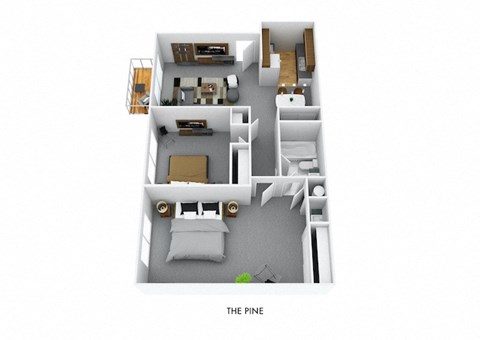The Pine Floor Plan at Timber Glen Apartments, Batavia, OH, 45103